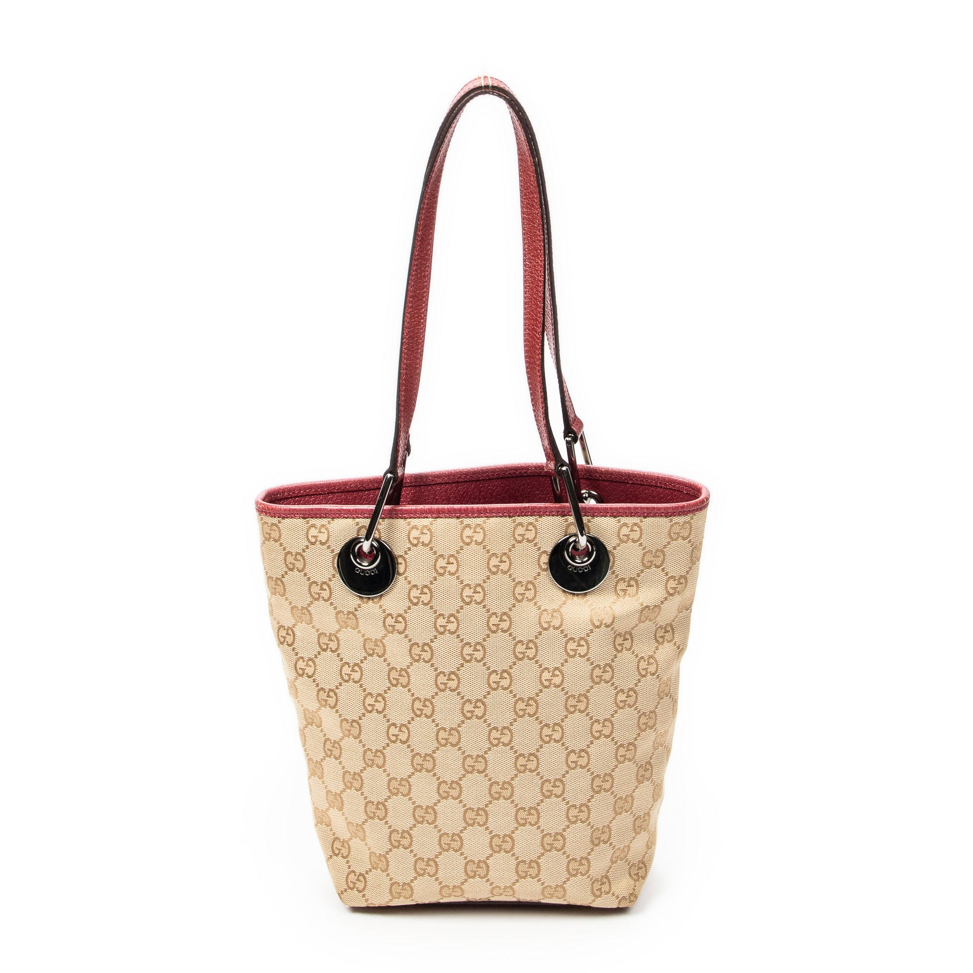 Shoulder Bag Small Eclipse Shopping Beige Monogrammed Canvas