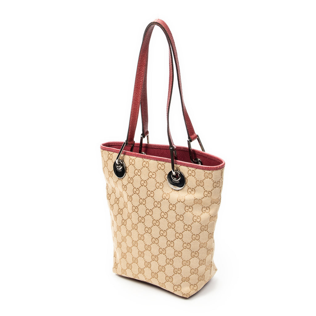 Shoulder Bag Small Eclipse Shopping Beige Monogrammed Canvas