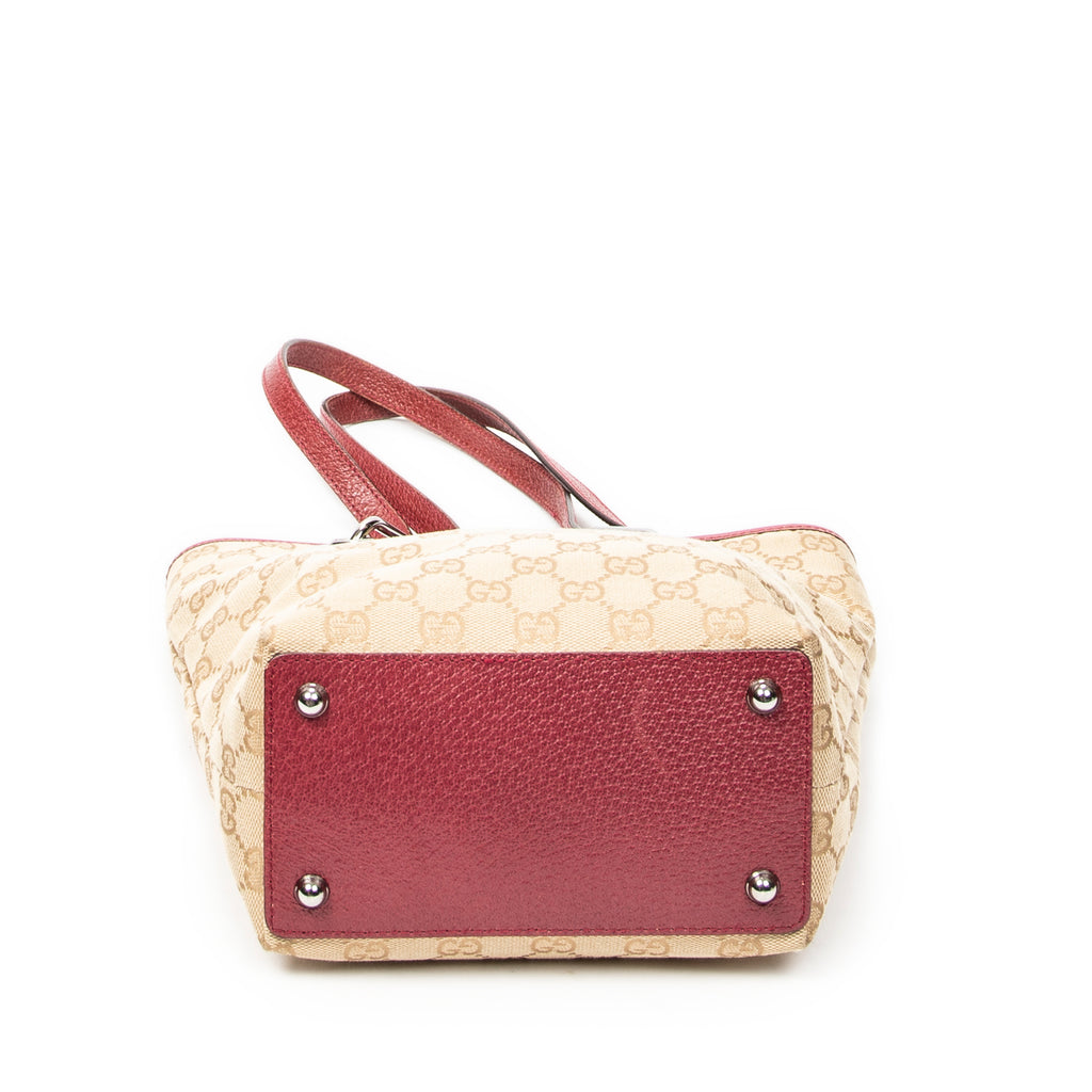 Shoulder Bag Small Eclipse Shopping Beige Monogrammed Canvas