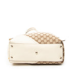 Shoulder Bag Vertical Britt Tote Ivory Monogrammed Canvas