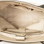 Shoulder Bag Web Mayfair Tote Beige Monogrammed Canvas