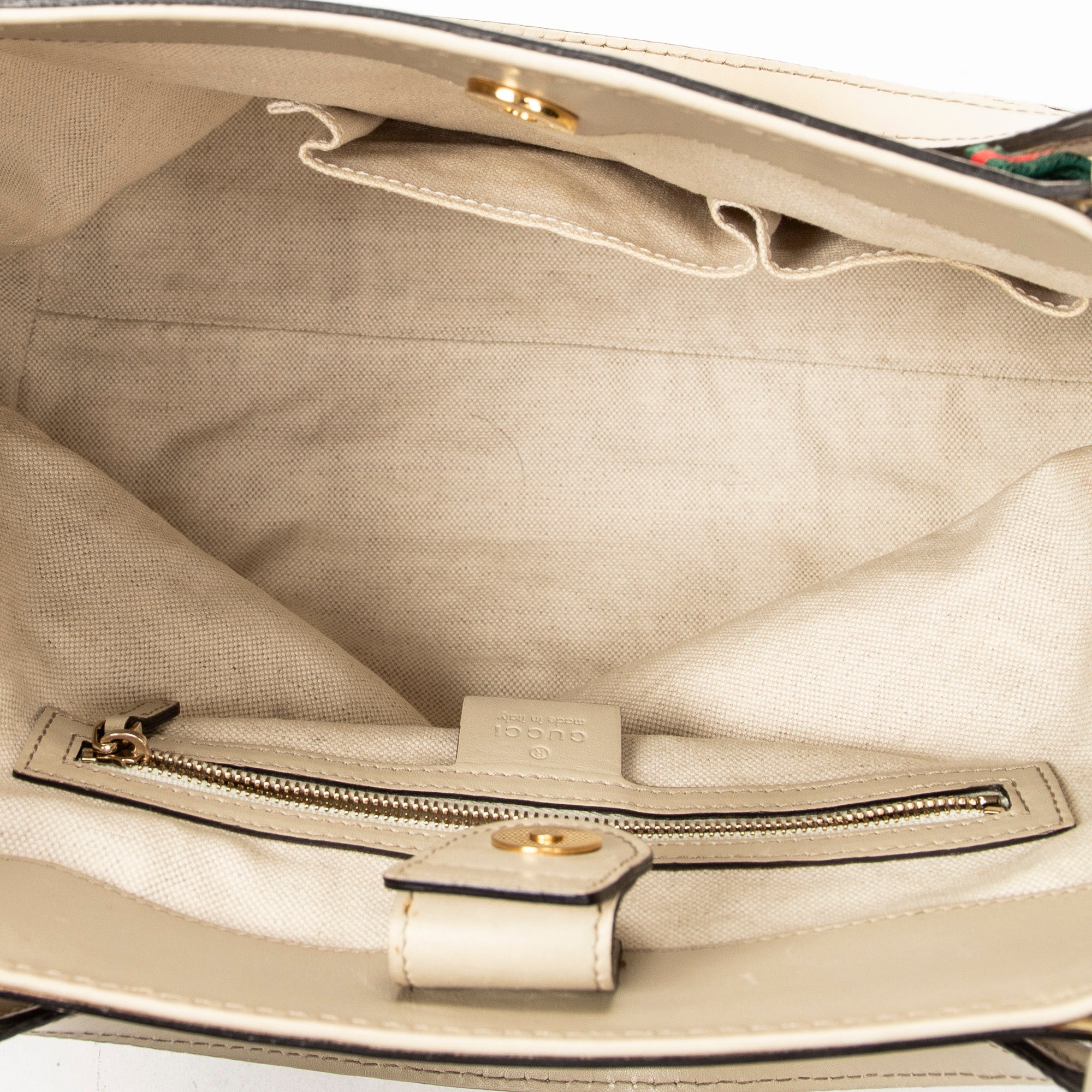 Shoulder Bag Web Mayfair Tote Beige Monogrammed Canvas