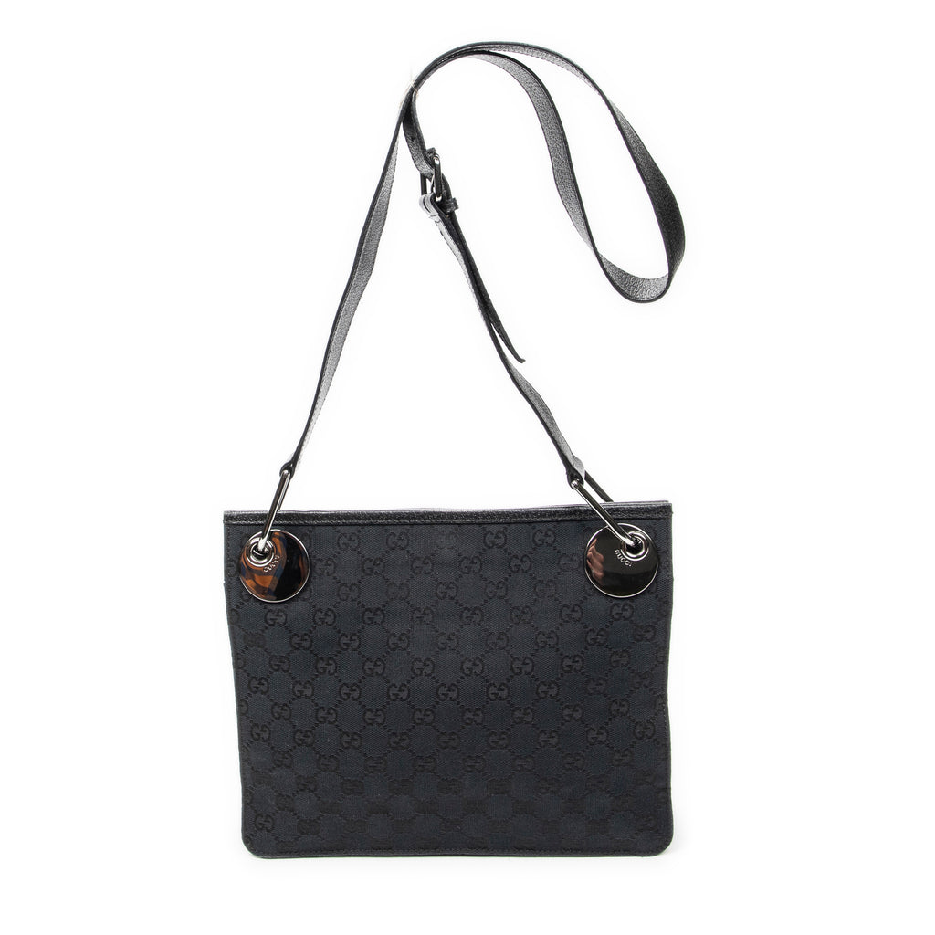 Shoulder Bag Eclipse Square Crossbody Black Monogrammed Canvas