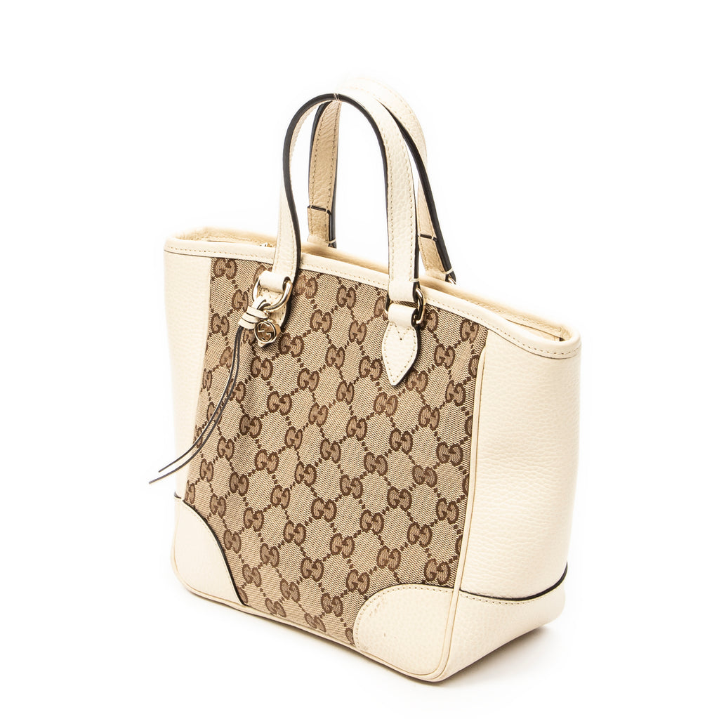 Handbag Small Bree Tote Ivory Monogrammed Canvas
