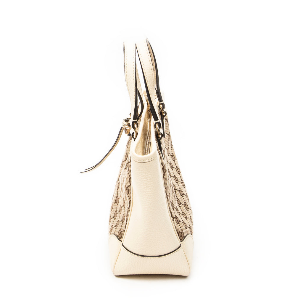 Handbag Small Bree Tote Ivory Monogrammed Canvas