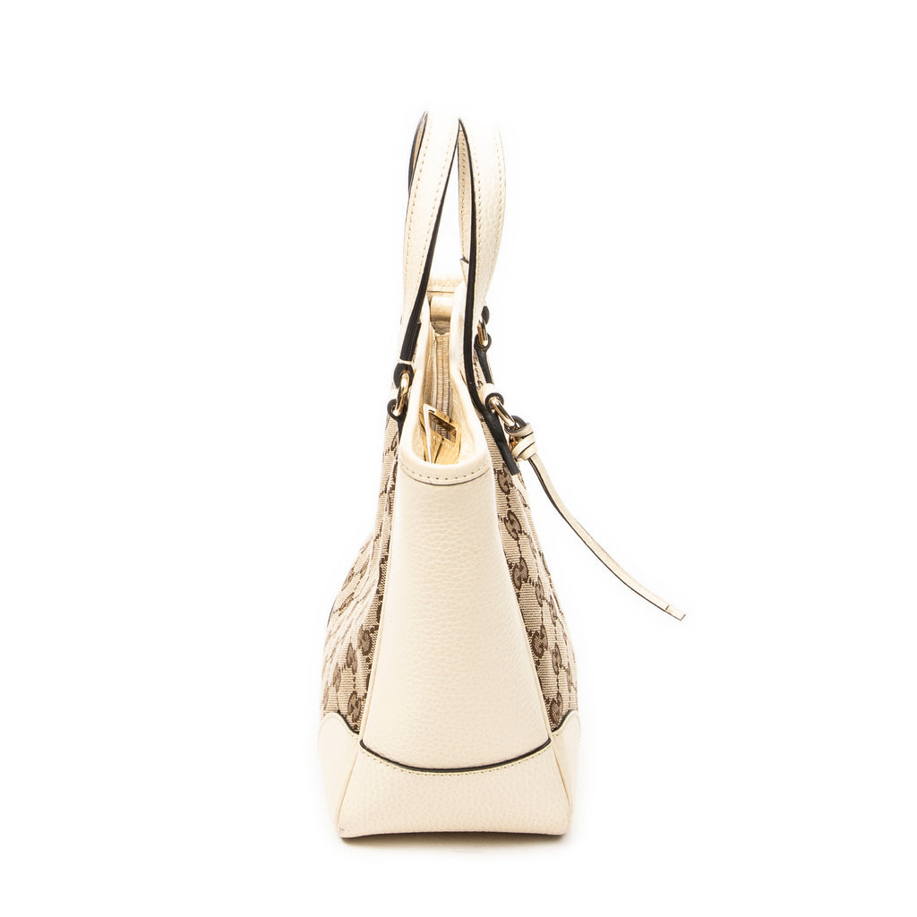 Handbag Small Bree Tote Ivory Monogrammed Canvas