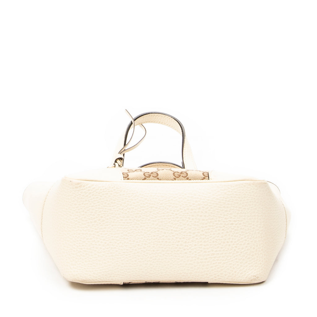 Handbag Small Bree Tote Ivory Monogrammed Canvas