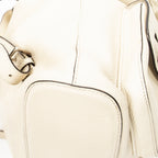 Backpack Medium Bamboo Tassel Backpack Ivory Grained Calfskin Leather