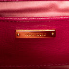 Shoulder Bag Pushlock Flap Chain Crossbody Pink Madras Leather