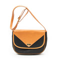 Shoulder Bag Vintage Flap Crossbody Black Woven Coated Canvas