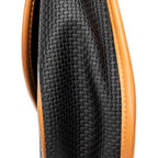Shoulder Bag Vintage Flap Crossbody Black Woven Coated Canvas