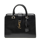 Shoulder Bag Small Monogram Cabas Black Smooth Calfskin Leather