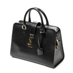 Shoulder Bag Small Monogram Cabas Black Smooth Calfskin Leather