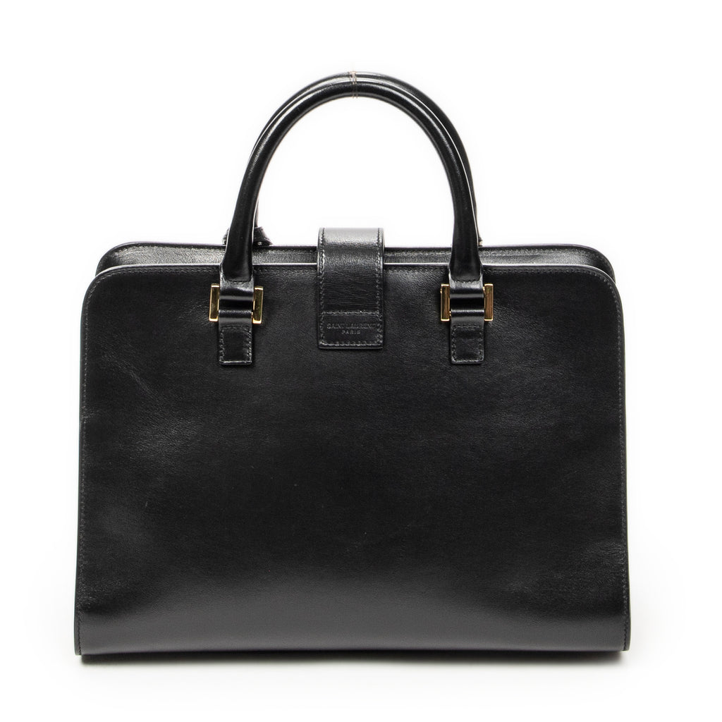 Shoulder Bag Small Monogram Cabas Black Smooth Calfskin Leather