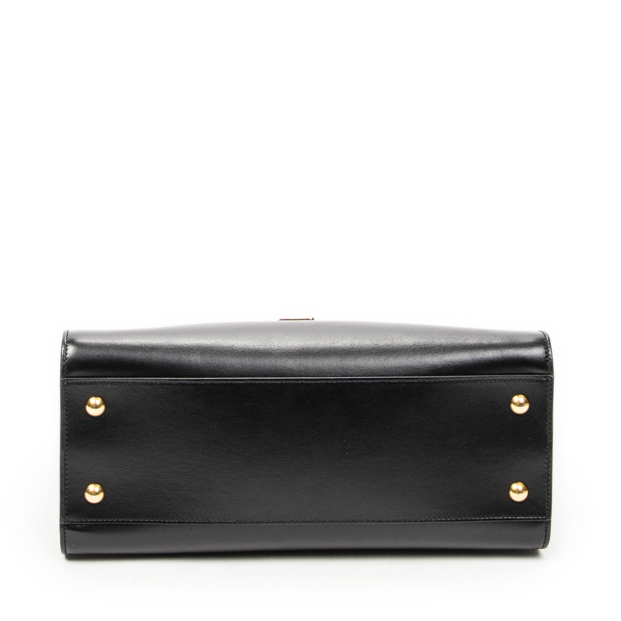 Shoulder Bag Small Monogram Cabas Black Smooth Calfskin Leather