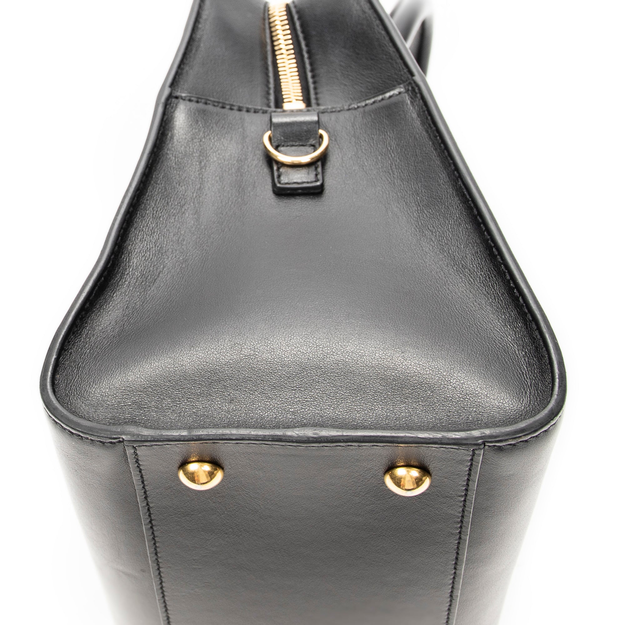 Shoulder Bag Small Monogram Cabas Black Smooth Calfskin Leather