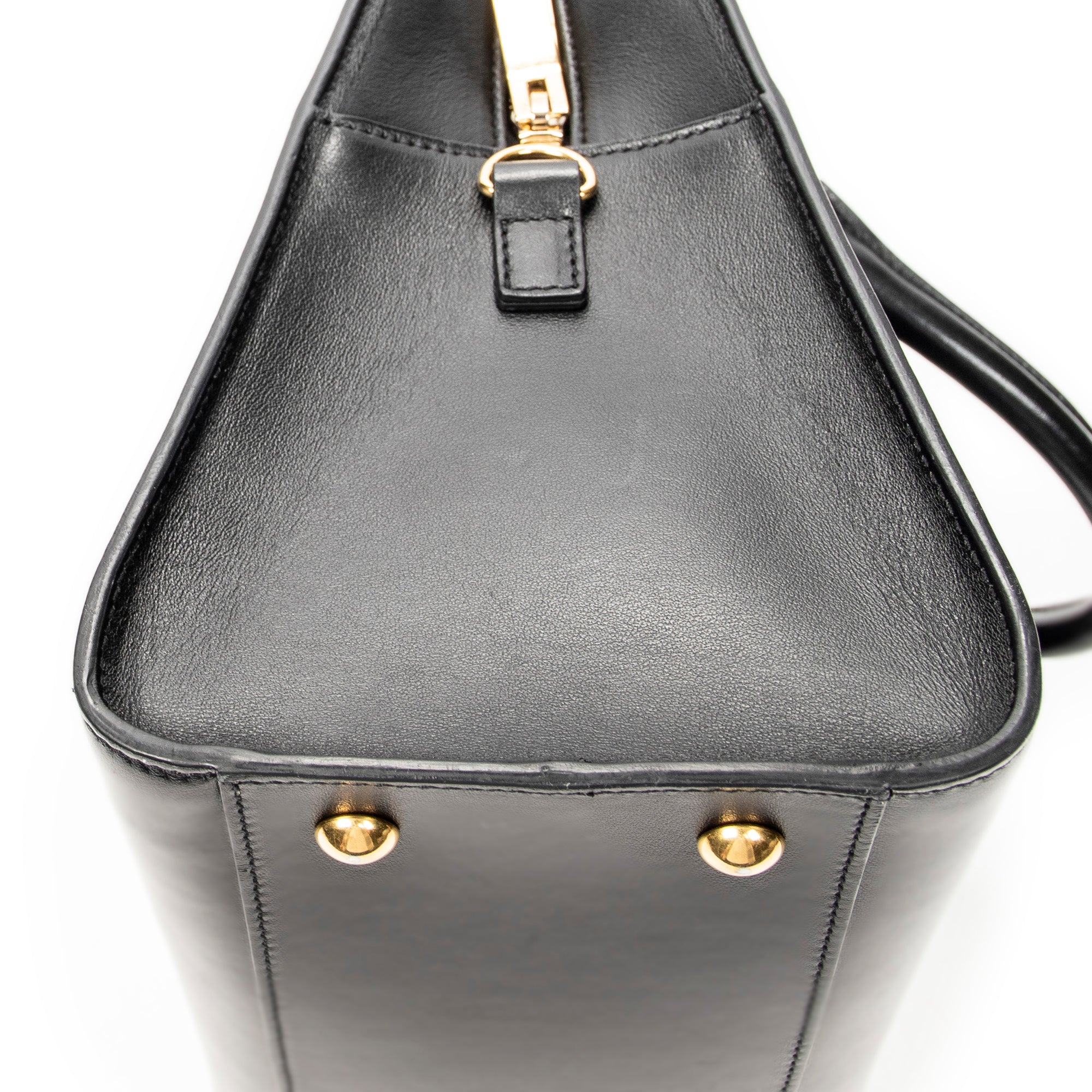 Shoulder Bag Small Monogram Cabas Black Smooth Calfskin Leather