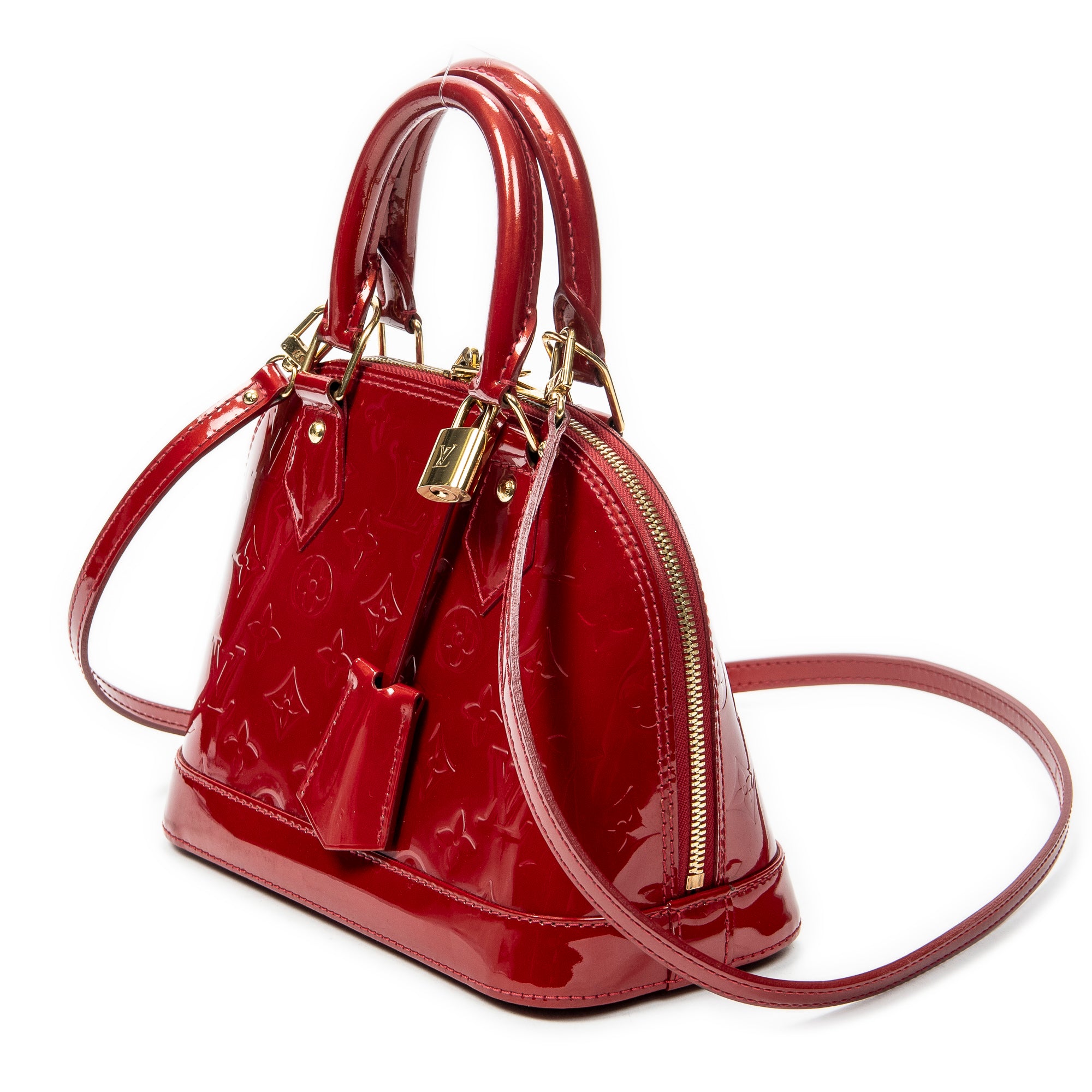 Shoulder Bag Alma BB Cerise Monogram Vernis