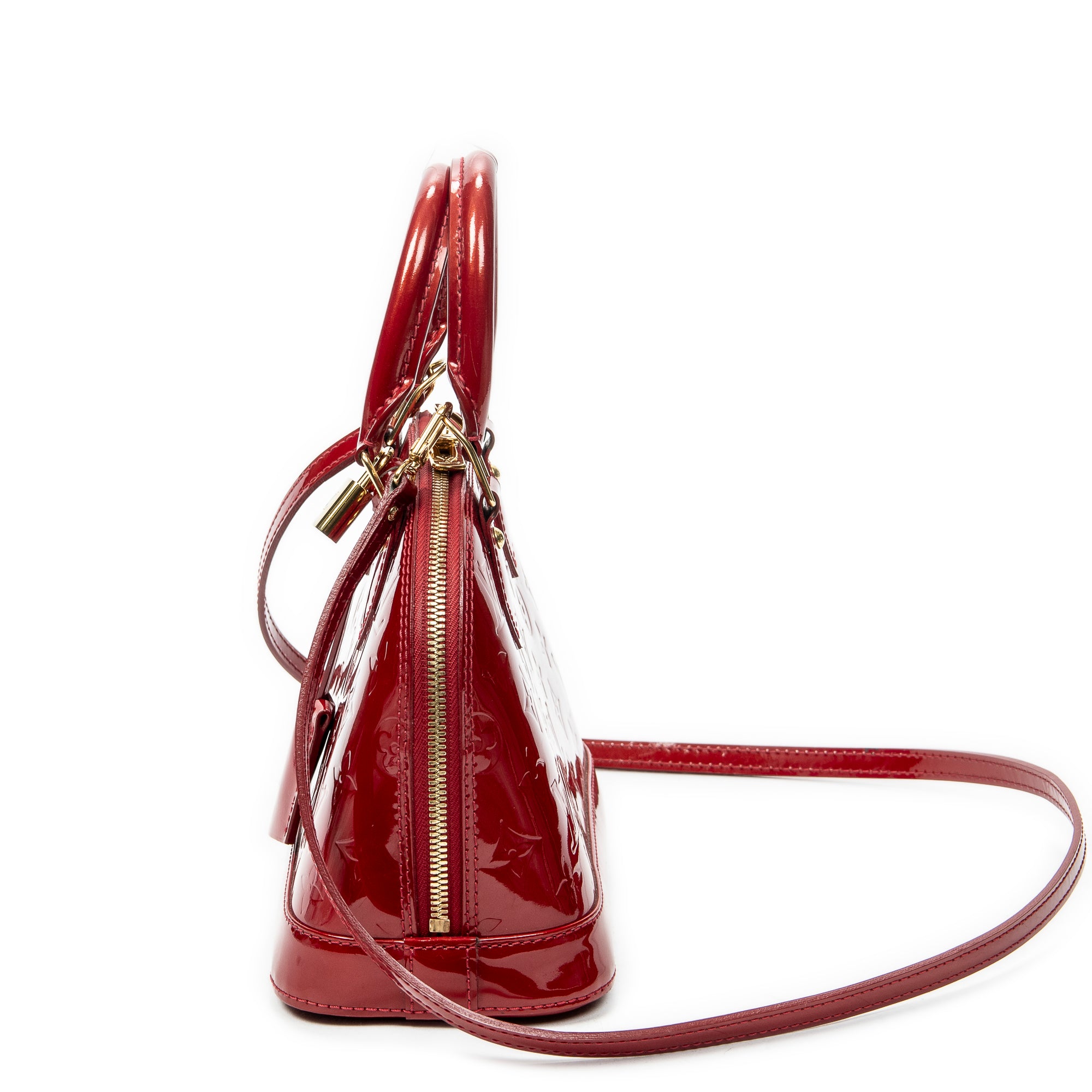 Shoulder Bag Alma BB Cerise Monogram Vernis