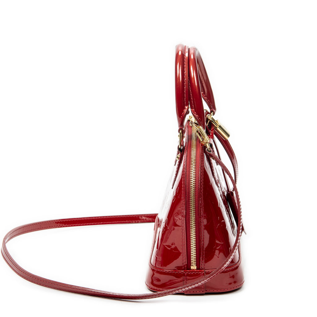 Shoulder Bag Alma BB Cerise Monogram Vernis