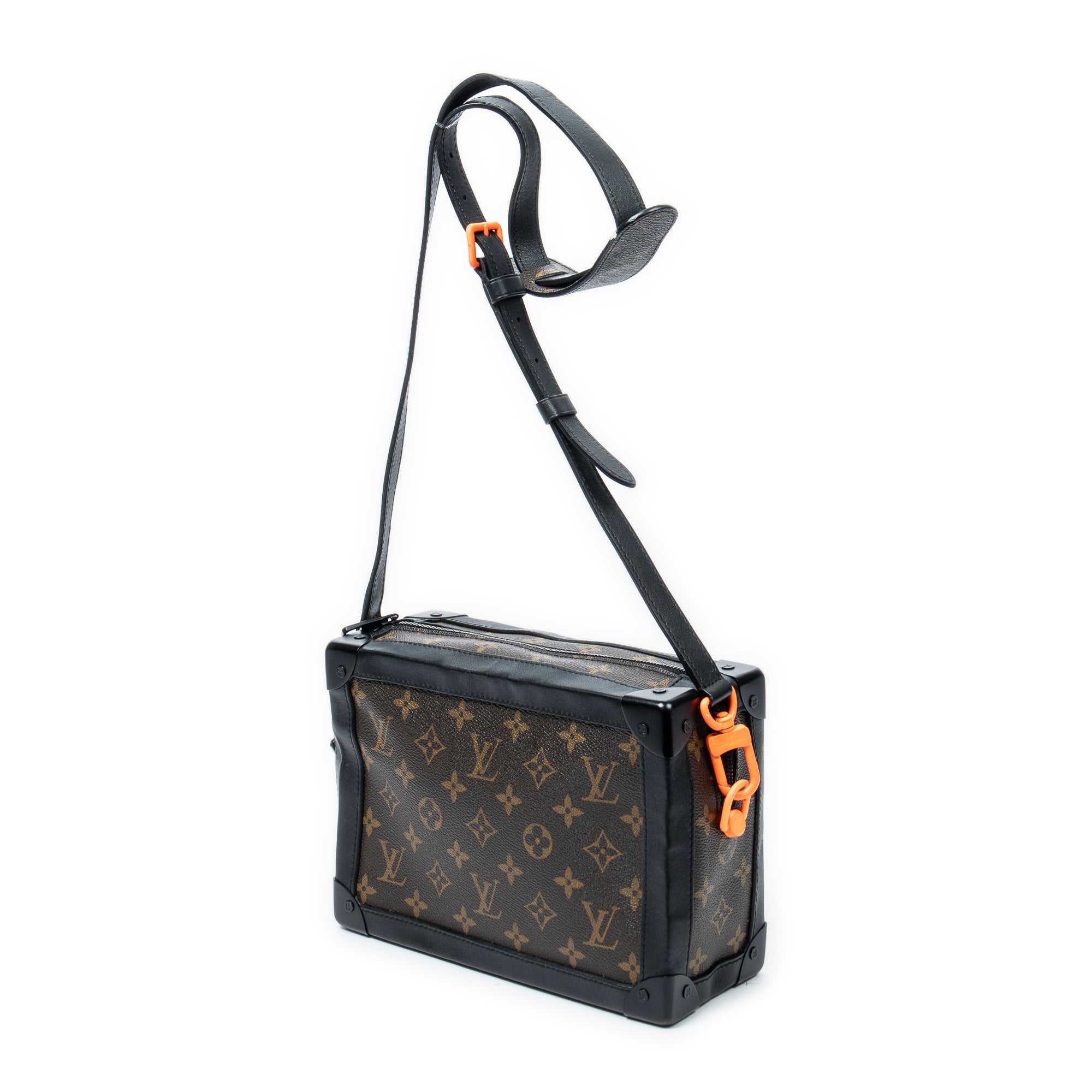 Sac bandoulière Solar Ray Soft Trunk en toile Monogram marron