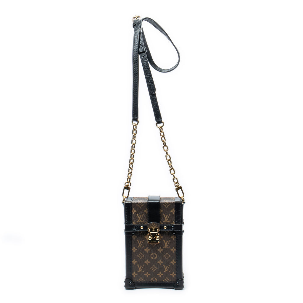 Shoulder Bag Vertical Trunk Pochette Brown Monogram Canvas
