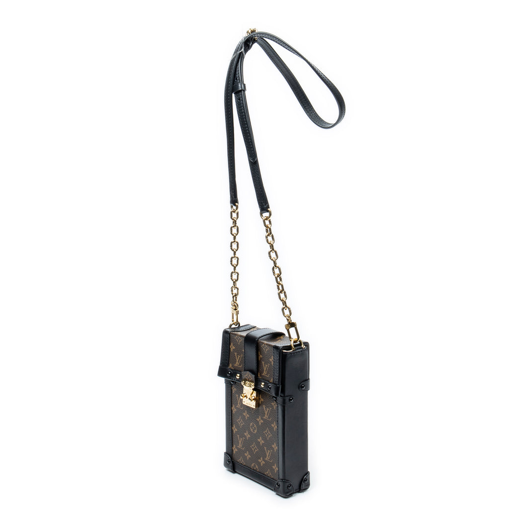 Shoulder Bag Vertical Trunk Pochette Brown Monogram Canvas