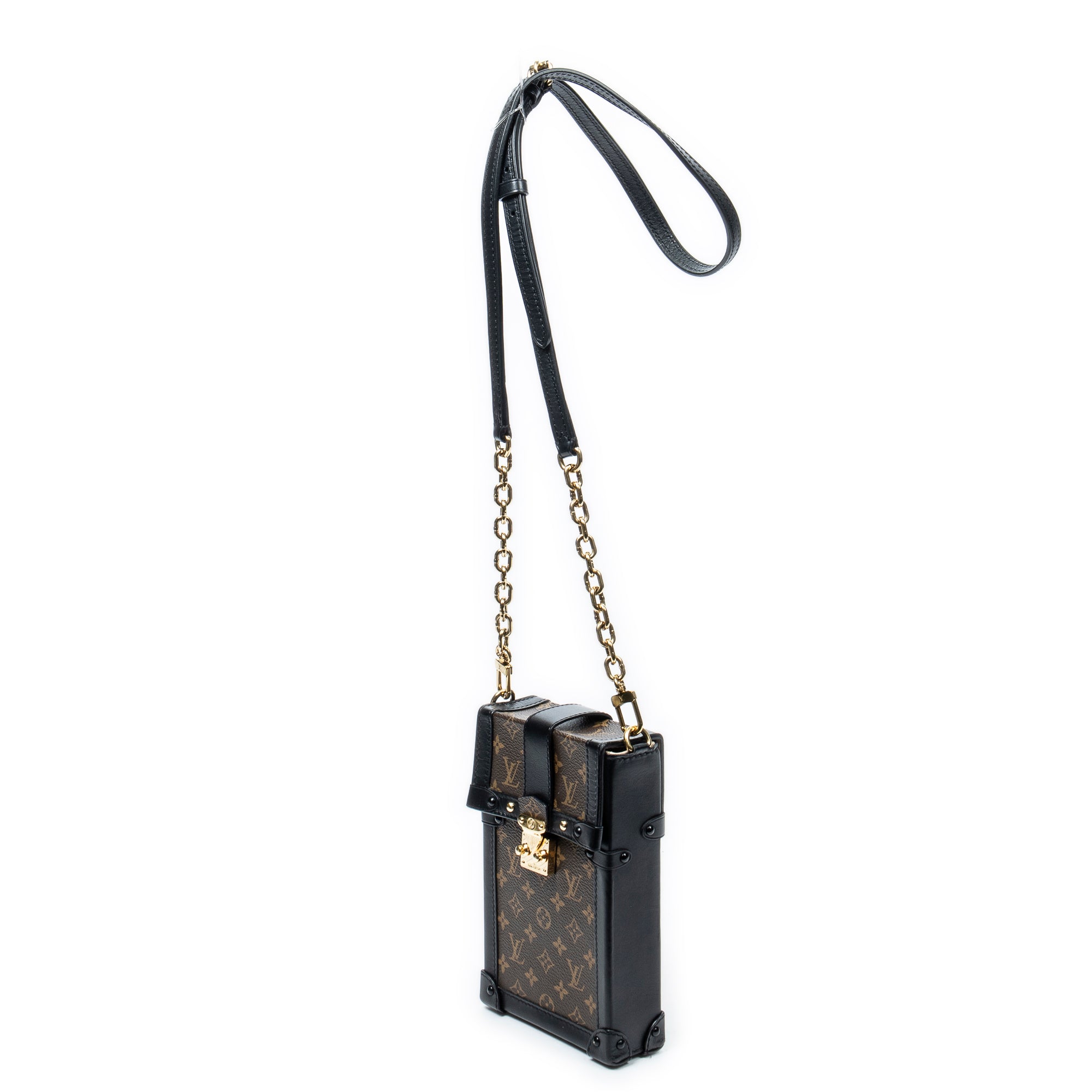 Shoulder Bag Vertical Trunk Pochette Brown Monogram Canvas
