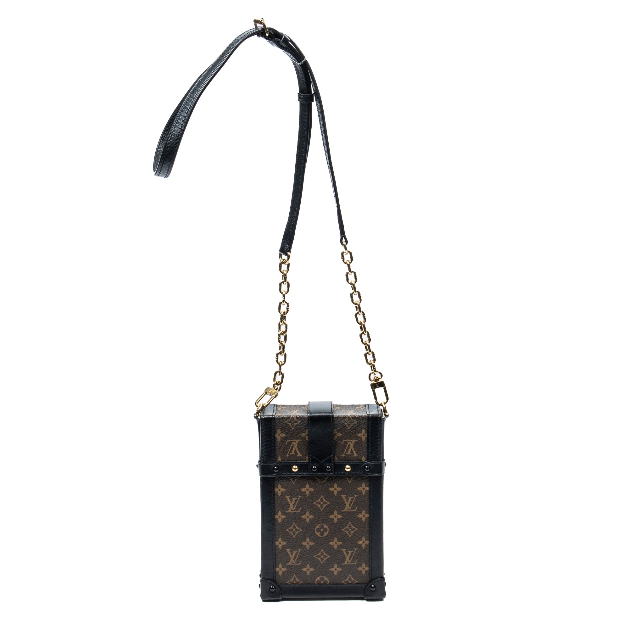 Shoulder Bag Vertical Trunk Pochette Brown Monogram Canvas