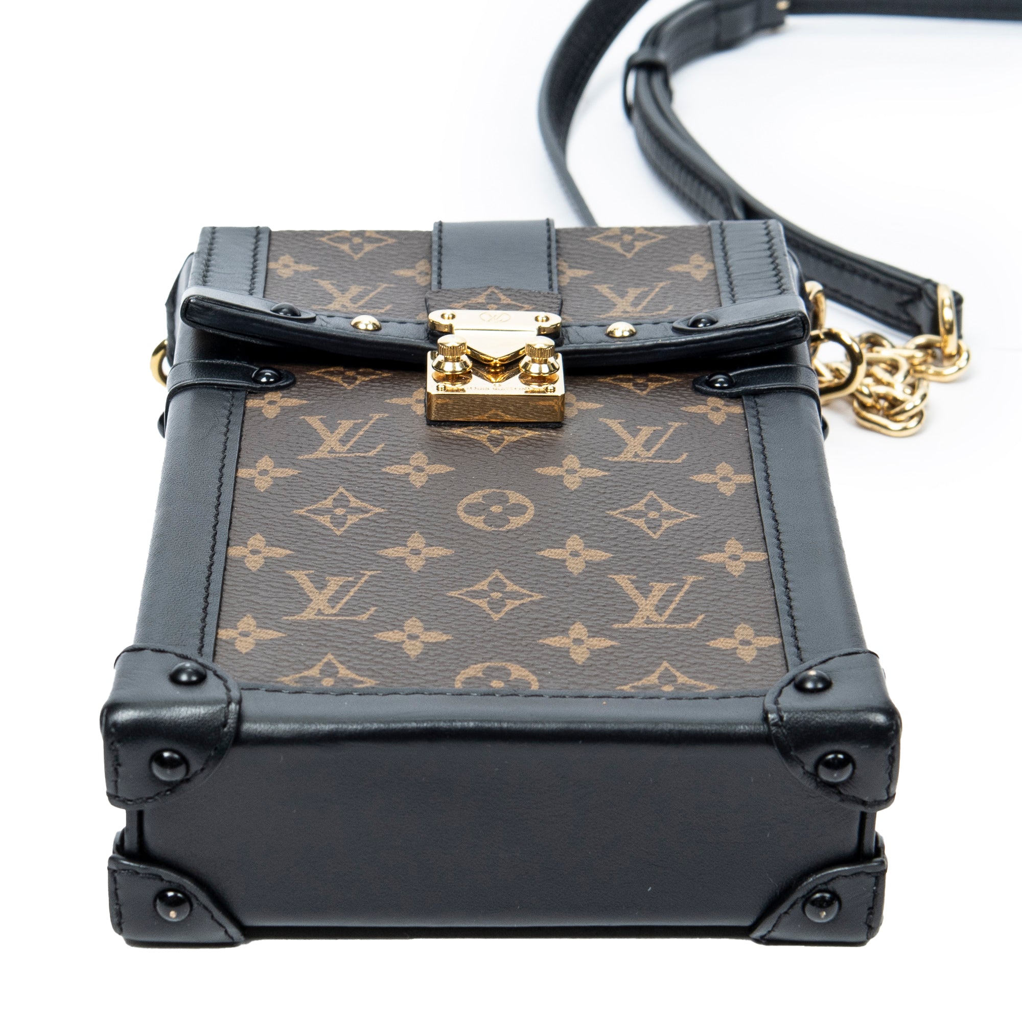 Shoulder Bag Vertical Trunk Pochette Brown Monogram Canvas