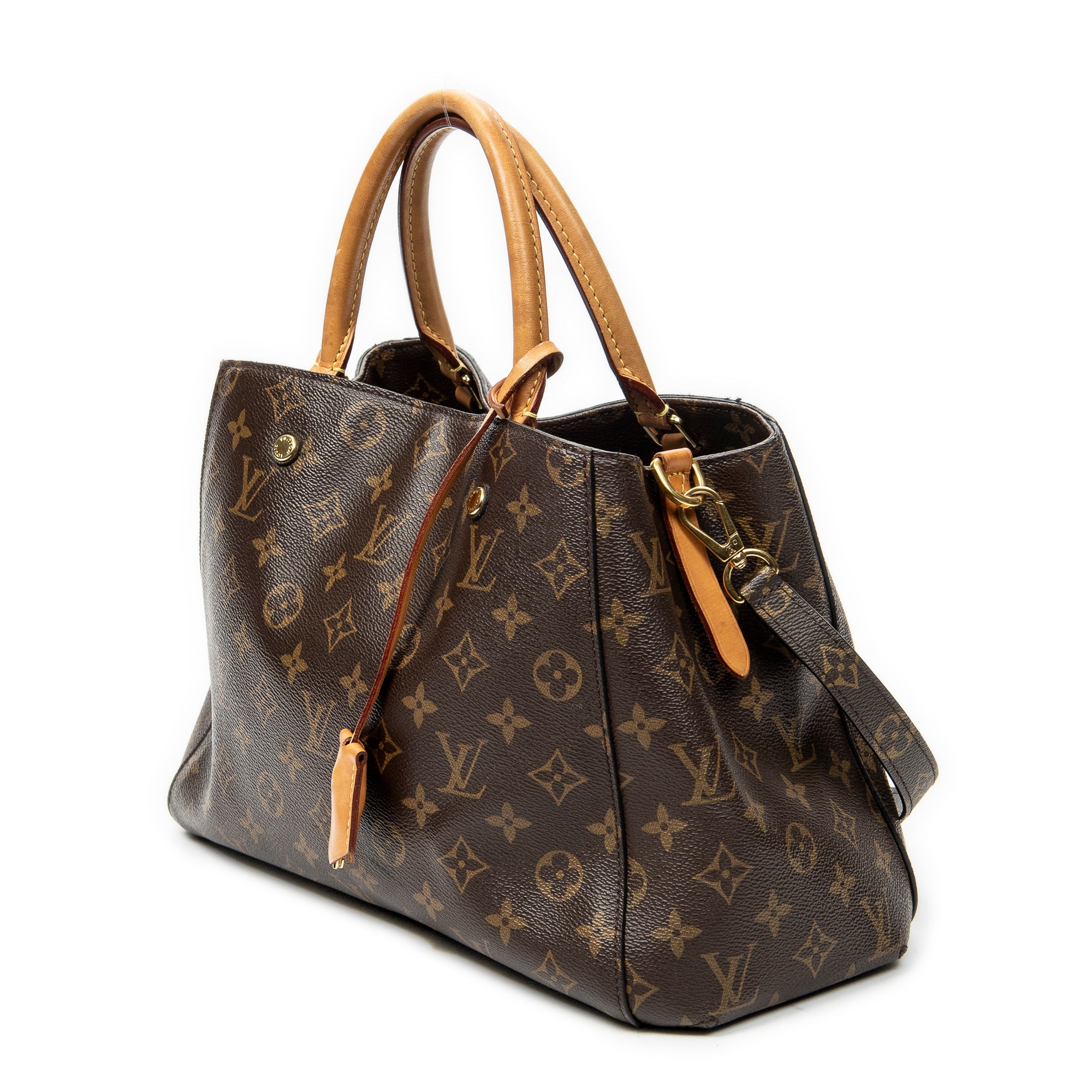 Shoulder Bag Montaigne MM Brown Monogram Canvas