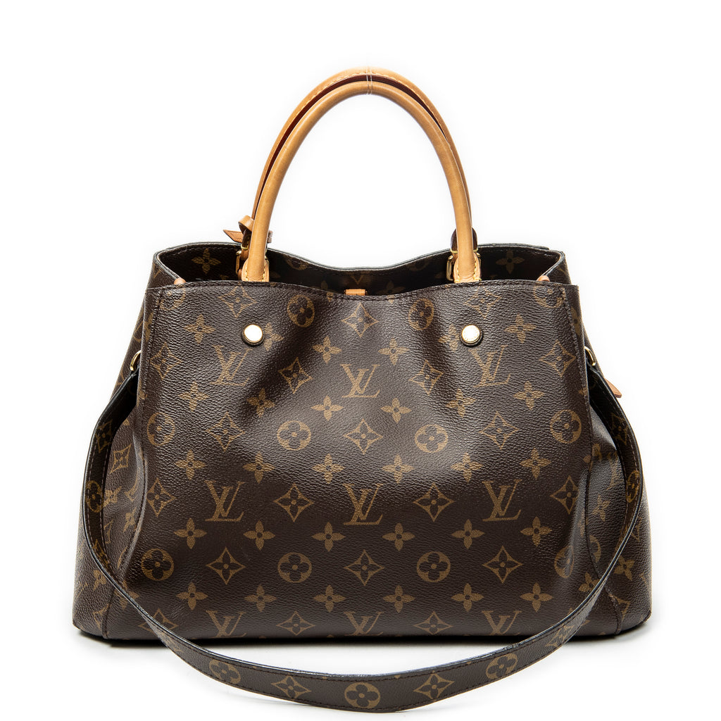 Shoulder Bag Montaigne MM Brown Monogram Canvas