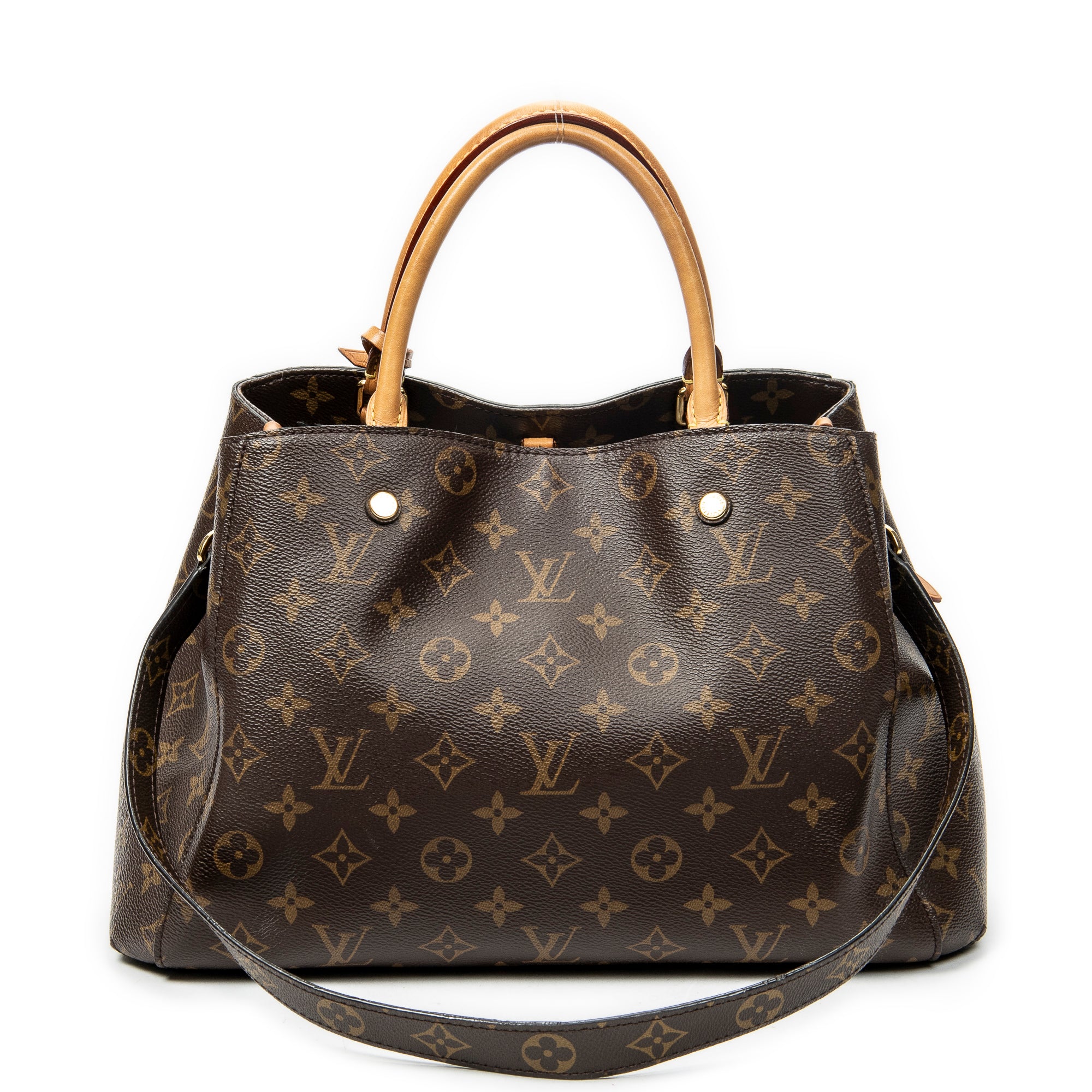 Shoulder Bag Montaigne MM Brown Monogram Canvas
