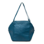 Shoulder Bag Cube Shoulder Bag Blue Intrecciato Leather