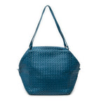 Shoulder Bag Cube Shoulder Bag Blue Intrecciato Leather
