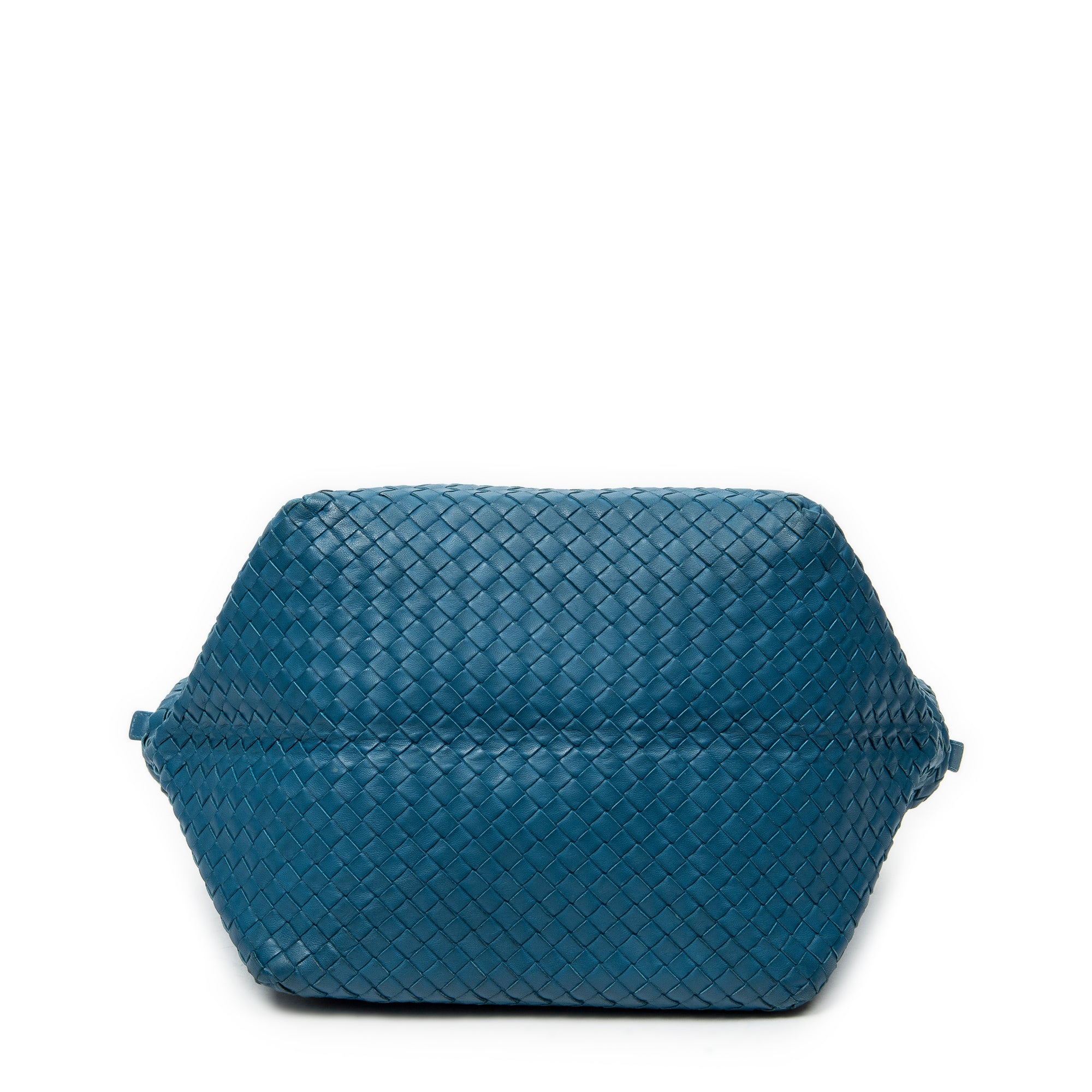 Shoulder Bag Cube Shoulder Bag Blue Intrecciato Leather