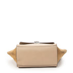 Shoulder Bag Small Trapeze Beige Grained Calfskin Leather