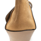 Shoulder Bag Small Trapeze Beige Grained Calfskin Leather