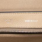 Shoulder Bag Small Trapeze Beige Grained Calfskin Leather