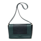 Shoulder Bag Medium Frame Crossbody Navy Calfskin Leather