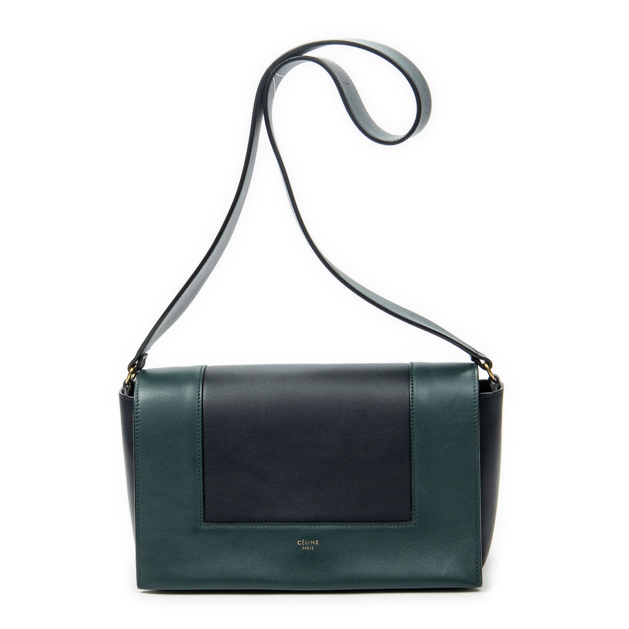 Shoulder Bag Medium Frame Crossbody Navy Calfskin Leather