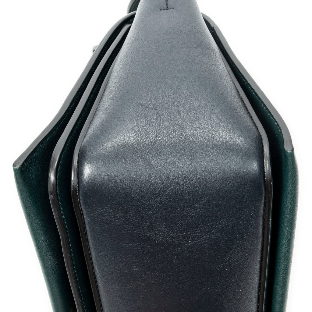 Shoulder Bag Medium Frame Crossbody Navy Calfskin Leather