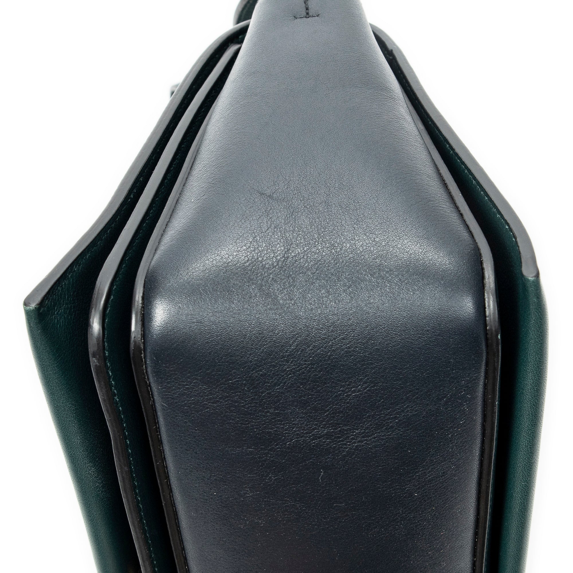 Shoulder Bag Medium Frame Crossbody Navy Calfskin Leather