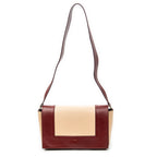 Shoulder Bag Medium Frame Crossbody Beige Calfskin Leather