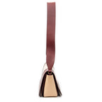Shoulder Bag Medium Frame Crossbody Beige Calfskin Leather