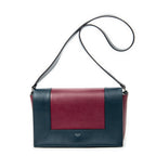 Shoulder Bag Medium Frame Crossbody Plum Calfskin Leather