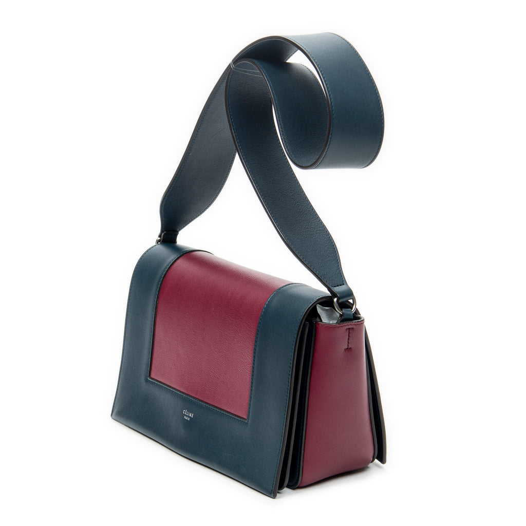 Shoulder Bag Medium Frame Crossbody Plum Calfskin Leather