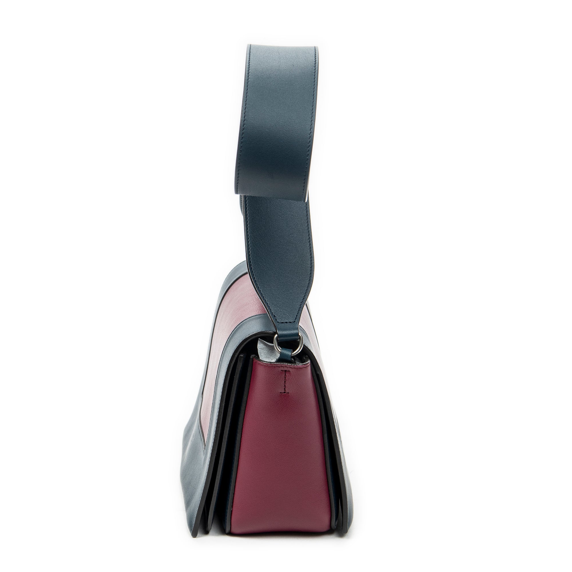 Shoulder Bag Medium Frame Crossbody Plum Calfskin Leather