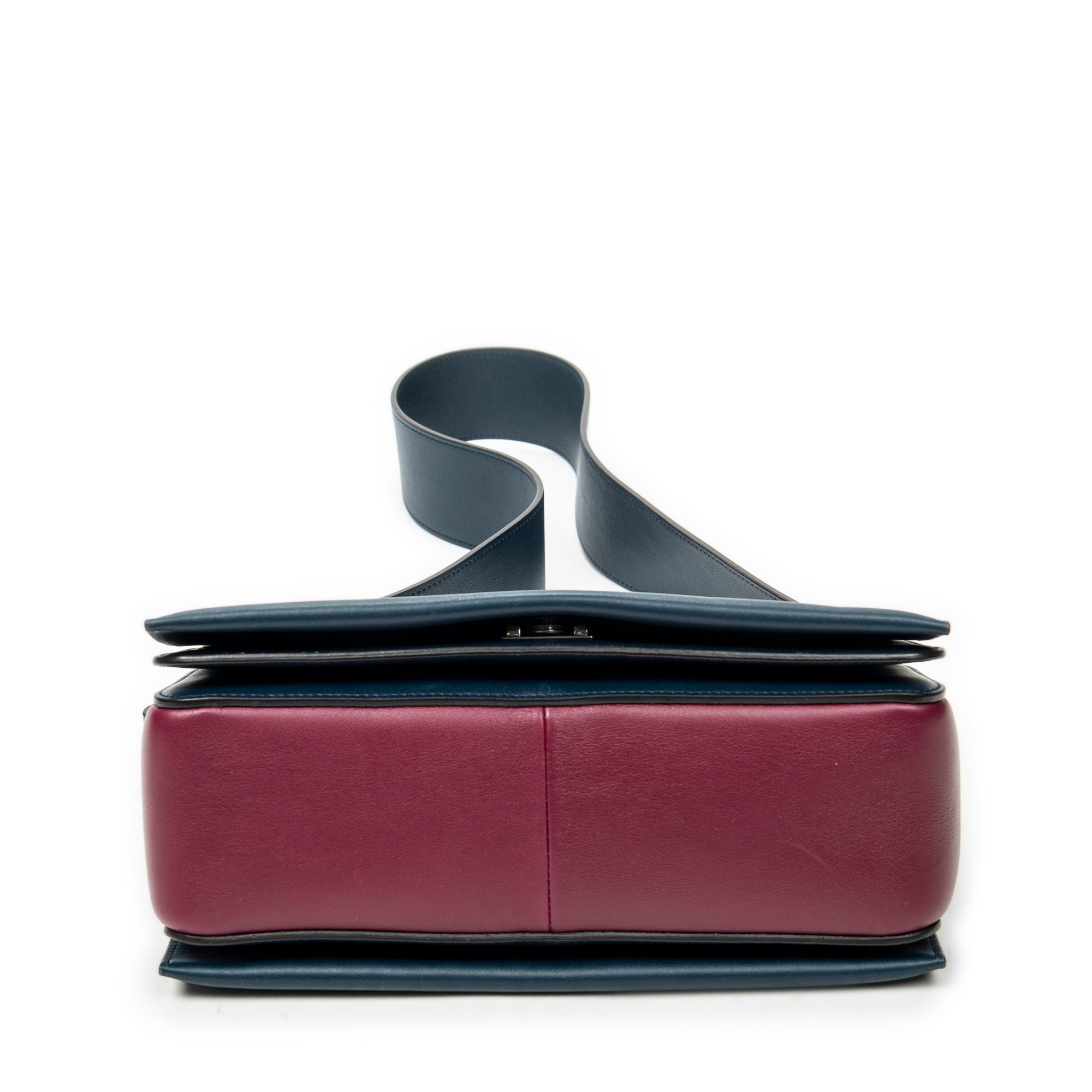 Shoulder Bag Medium Frame Crossbody Plum Calfskin Leather
