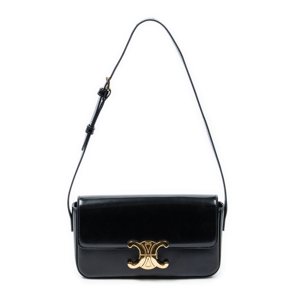 Shoulder Bag Claude Black Smooth Calfskin Leather